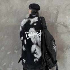 Yoursblack NEWS Harajuku Spray Oversize Denim Jacket