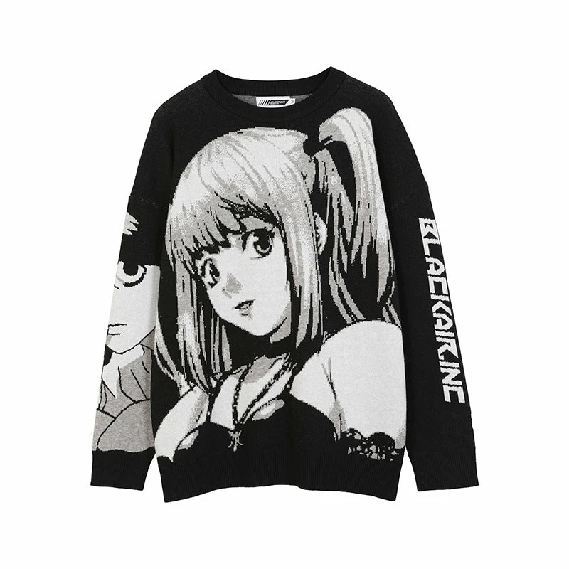 Yoursblack Anime Girl Sweater 1 Yoursblack Anime Girl Sweater