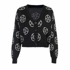 Yoursblack NEWS Gothic Pentagram Knit Sweater