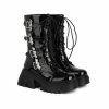 Yoursblack NEWS Bat Buckle Platform Martin Boots
