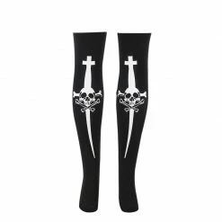 Yoursblack Dark Skull Cross Socks