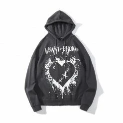 Yoursblack NEWS Burning Love Graffiti Print Hoodie