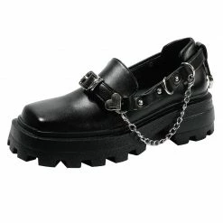 Yoursblack Vintage Chain Mary Jane Shoes