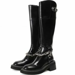 Yoursblack Chain Knight Boots NEWS