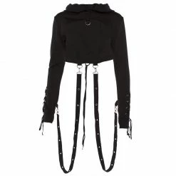 Yoursblack Sweatshirt With Metal Ring Straps