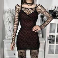 Yoursblack NEWS Mesh Slip Dress