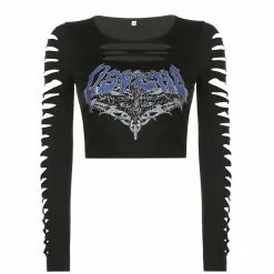 Yoursblack Dark Print Cropped Top NEWS