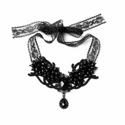Yoursblack NEWS Gothic Black Lace Necklace