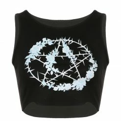 Yoursblack Thorns Pentagram Top NEWS