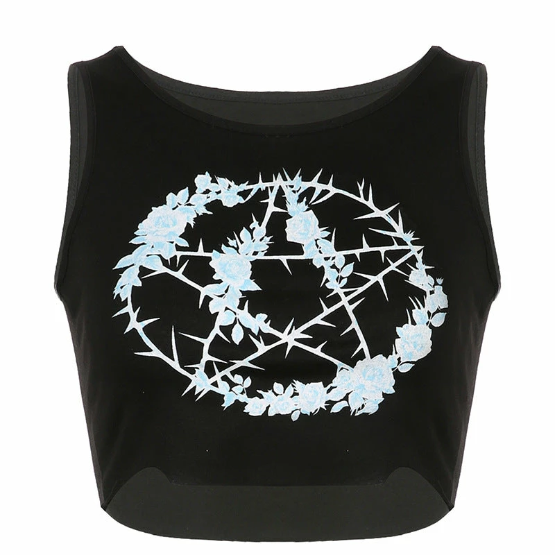 Yoursblack Thorns Pentagram Top NEWS 1 Yoursblack Thorns Pentagram Top NEWS