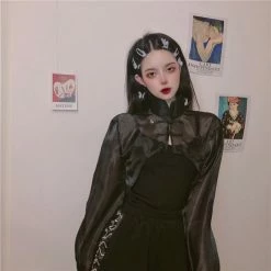 Yoursblack Asian Style Mesh Blouse 8 Yoursblack Asian Style Mesh Blouse