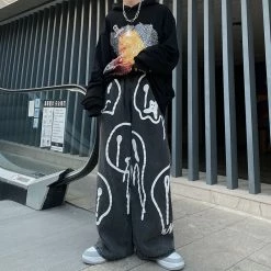 Yoursblack Smile Face Print Jeans 15 Yoursblack Smile Face Print Jeans