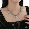 Yoursblack Thorny Butterfly Necklace