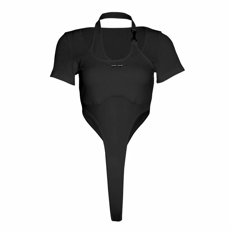 Yoursblack Halterneck See-Through Bodysuit 1 Yoursblack Halterneck See-Through Bodysuit