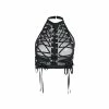 Yoursblack Lace-up Mesh See-Through Halter Top NEWS