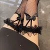 Yoursblack Lace Bow Fishnet Socks NEWS