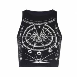 Yoursblack Printed Sleeveless Cropped Top NEWS