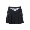 Yoursblack Dark Gothic Totem Embroidered Skirt
