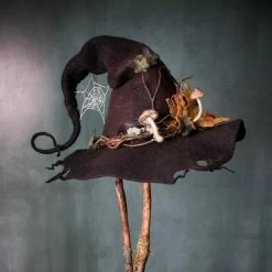 Yoursblack HalloweenFelt Witch Hat