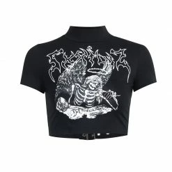 Yoursblack Dark Print Crewneck Top NEWS