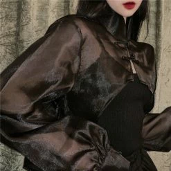 Yoursblack Asian Style Mesh Blouse 9 Yoursblack Asian Style Mesh Blouse