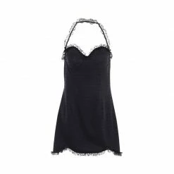 Yoursblack NEWS Halterneck Lace Open Back Dress