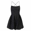 Yoursblack Lace-up Textured Open-back Dress NEWS