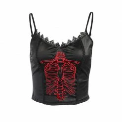 Yoursblack Dark Lace Embroidered Camisole