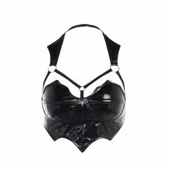 Yoursblack Dark Cutout Halter Crop Top NEWS