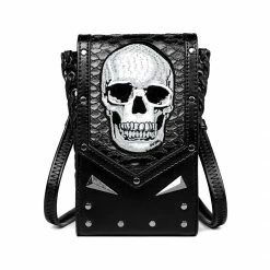 Yoursblack NEWS Punk Skull Phone Bag