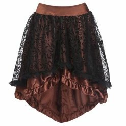 Yoursblack Mesh Flower Skirt