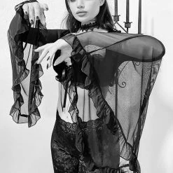 Yoursblack Gothic Tube Top Long Sleeve Shirt NEWS