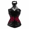 Yoursblack Black Steel Halter Punk Leather Corset NEWS