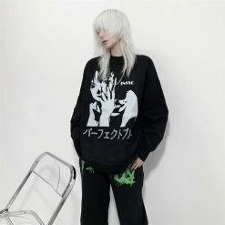 Yoursblack Harajuku Anime Girl Sweater 7 Yoursblack Harajuku Anime Girl Sweater