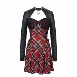 Yoursblack Gothic Halter Dress With Pendant
