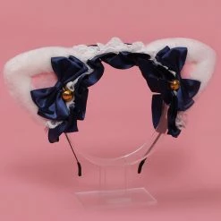 Yoursblack Lolita Plush Cat Ear Ribbon Headband NEWS