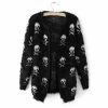 Yoursblack Skull Mohair Knit Cardigan Jacket