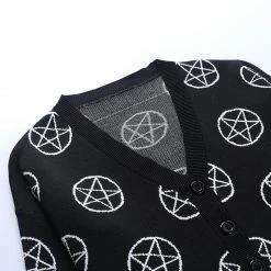 Yoursblack NEWS Gothic Pentagram Knit Sweater
