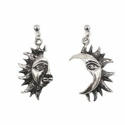 Yoursblack Goth Sun&Moon Earring