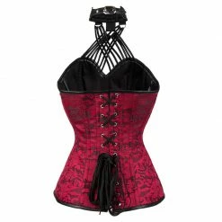 Yoursblack Black Steel Halter Punk Leather Corset NEWS 9 Yoursblack Black Steel Halter Punk Leather Corset NEWS