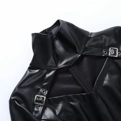 Yoursblack Gothic PU Long Sleeve Dress NEWS