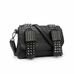 Yoursblack Skull Rivet Crossbody Bag New In Jun