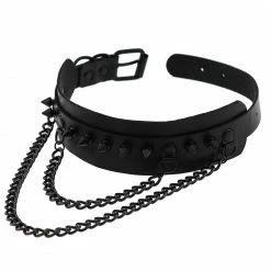 Yoursblack Double-Chain Rivet Choker