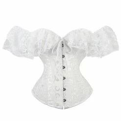 Yoursblack Short Sleeve Lace Corset Top TOPS