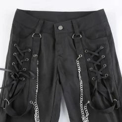 Yoursblack Dark Punk Metal Chain Tie Pants NEWS