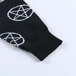 Yoursblack NEWS Gothic Pentagram Knit Sweater