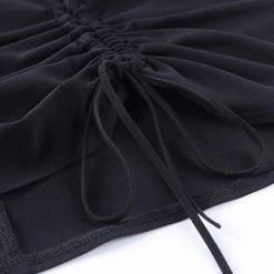 Yoursblack NEWS Dark Drawstring Cargo Skirt