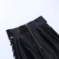 Yoursblack Punk Cutout Lace Up Skirt