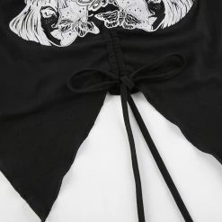 Yoursblack NEWS Irregular Smocked Halterneck Long-sleeve Top