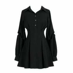 Yoursblack NEWS Kawaii Black High Waist Dress